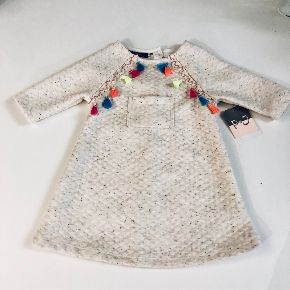 Pippa & Julie Quilted Tassel Knit Dress (24 Mos)